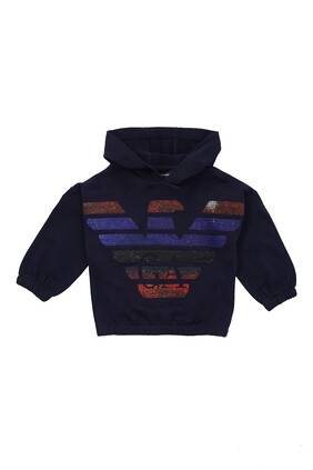 Sequin Embellished Eagle Hoodie